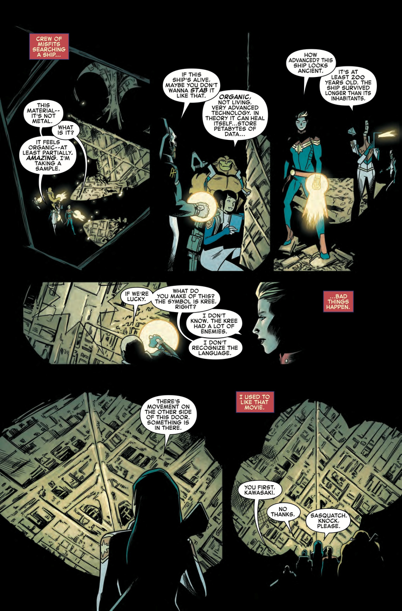 Illustration for article titled Exclusive Marvel preview: Captain Marvel investigates a mysterious alien ship